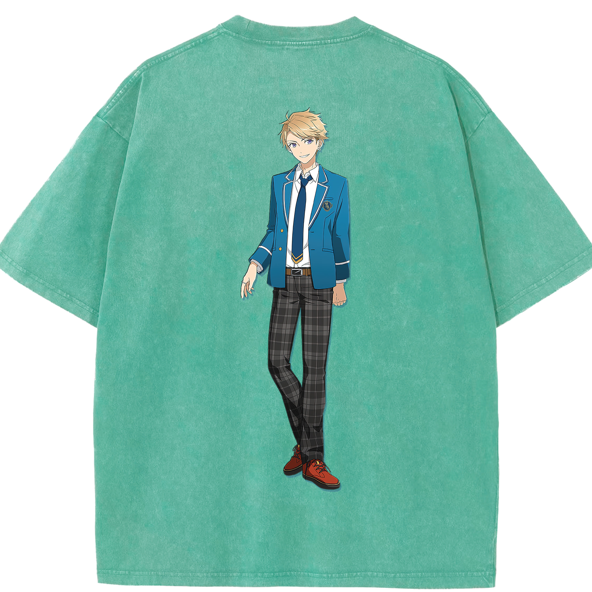 （画像用） あんさんぶるスターズ! Ensemble Stars 綿100% ヴィンテージ風 半袖Tシャツ（背面プリント）